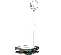 Ryanong Macchina per cabina fotografica 360 per feste Macchina per cabina 360 con supporti per selfie e piattaforma per selfie con luce ad anello Spin 360 Photo Booth per le persone su cui stare in