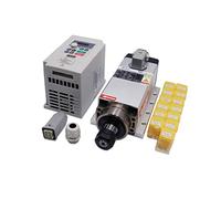 Ryanong Macchina per incidere CNC Macchina utensile Mandrino 2200w 2.2kw 24000RPM ER20 Motore mandrino di raffreddamento ad aria RP Bianco VFD 13 Pz ER20 Pinze