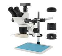 Ryanong Microscopio Osservazione 3.35X 6.7X 45X 90X Simul-Focus Parfocale Trinoculare Stereo Microscopio 4K HDMI Digita Macchina Fotografica di Misura Per Insegnamento Industriale