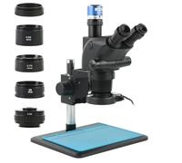 Ryanong Microscopio Osservazione 6.5X-130X Regolabile 24MP 48MP 55MP 4K 1080P HDMI USB Gioielli Saldatura Elettronica Videocamera Stereo Trinoculare Microscopio Set