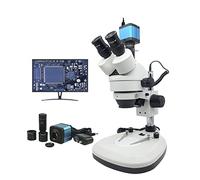 Ryanong Microscopio Osservazione 7X-45X Zoom Trinoculare Stereo Microscopio Illuminato Digitale Microscopio Con USB Fotocamera Digitale Oculare
