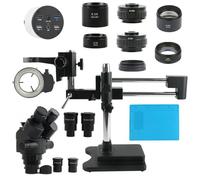 Ryanong Microscopio Osservazione Autofocus IMX334 4K HDMI USB Misurazione Stereo Trinoculare Microscopio Video Digitale Elettronico Videocamera Doppio Boom Staffa Set