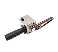 Ryanong Mini levigatrice elettrica portatile a 7 velocità, lucidatrice in acciaio inossidabile da 9000 giri/min, con 10 cinghie levigatrici per lucidatura di plastica, alluminio, ferro