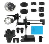 Ryanong Osservazione del microscopio 4K HDMI Tipo C Videocamera Digitale 3.5X-100X 200X Doppio Boom Zoom Simul Focale Parfocale Trinoculare Stereo Microscopio CTV Lens