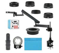Ryanong Osservazione del microscopio 55MP HDMI USB Video Microscopio Camera Direzione Regolabile Morsetto Braccio Pilastro Staffa 180X 120X 200X C Mount Lens per Kit di Riparazione Telefono