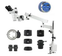 Ryanong Osservazione del microscopio 6.7X-45X Zoom Continuo Trinoculare Stereo Microscopio 4K 48MP HDMI USB Camera