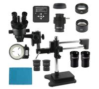 Ryanong Osservazione Microscopio 34MP 2K HDMI USB Camera 3.5X-90X Simul Focale Trinoculare Stereo Zoom Microscopio Doppio Braccio Boom Stand Per Telefono PCB Riparazione