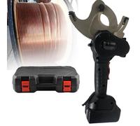 Ryanong Set di attrezzi a cricchetto elettrico e crimpatrice idraulica, alimentazione professionale da 18 V per tagliare cavi corazzati, forbici in alluminio e rame incluse