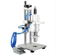 Ryanong Sigillatrice pneumatica per fiale con regolazione in altezza e interruttore a pedale, crimpatrice da tavolo per sicurezza in laboratorio
