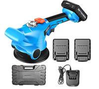Ryanong Vibratore per piastrelle elettrico portatile automatico livellatore strumento per pareti del pavimento, regolazione delle vibrazioni a 3 velocità, carico massimo 200 kg, con due batterie
