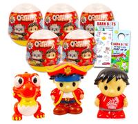 Ryan's World Ooshies Set per bambini, confezione con 5 figurine misteriose del mondo di Ryan e adesivi, altro ancora | Ooshies Mystery Mini figure per ragazzi e ragazze