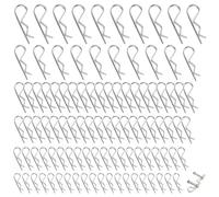 Ryaupy 100PCS Assortimento Coppiglie Spaccate - R Clip Coppiglie Elastiche Spaccate - per Automobili, Meccanica, Garage, Officine, Power Equipment Ecc(6 Diverse Dimensioni)