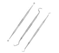 Ryaupy 3PCS Acciaio Inox Raschietto per Denti, Strumento di Rimozione della Placca per Denti Dentali - Doppia Testa - Strumenti per la Pulizia dei dDenti per Animali Domestici