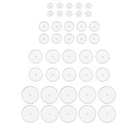 Ryaupy 40PCS Dischi Silicone Perforati Trasparenti da 3/5/7/9 mm - Piercing Healing Dischi in Silicone - degli Orecchini Pastiglie a Dischi Trasparenti per Il Fissaggio degli Orecchini