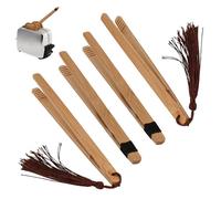 Ryaupy 4PCS Riutilizzabili Tostapane bambù Pinze - Pinze per Barbecue - Pinze Toast per Cucina, Cucinare, Toast, Pane, Sottaceti, tè(18cm)