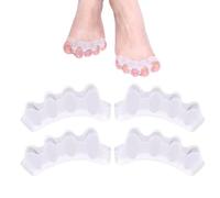 Ryaupy 4PCS Silicone Separatore Dita Piede - Divaricatore Dita Piedi - per Sollievo dal Dolore dell’Alluce Valgo per Donne e Uomini(Bianco)