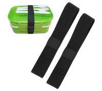 Ryaupy Bento Box Strap, 2 Pack, Nero, Poliestere, S, Durevole, Grado Alimentare, Picnic, Barbecue, Campeggio