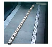 RybdaFDc Canale di drenaggio a Trincea, Canale di drenaggio for impieghi gravosi for patii, Scarico a Pavimento for Bagno in Acciaio Inossidabile, Canale di drenaggio Versatile(W150*H40mm)