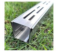 RybdaFDc Canale di drenaggio in Acciaio Inossidabile, Canale di drenaggio a Basso Profilo for patii, Kit di drenaggio Impermeabile for Giardini, Scarico for Pavimento Esterno antiruggine(W50*H50mm)