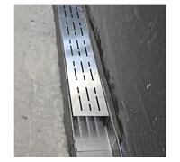 RybdaFDc Copertura for canaletta di drenaggio in Acciaio Inossidabile 3,5x3 cm 5x3 cm, Sistema di drenaggio for Patio Esterno, canaletta di drenaggio antiruggine for bagni(W15cmxH8cm(5 7/8" x3 1/8"))