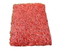 RybdaFDc Erba Artificiale realistica, Tappeto in Erba Artificiale Rosso Antiscivolo e Resistente all'abrasione, Erba Artificiale for Patio e Veranda(Red 2,2x20m(6.56x65.61ft))