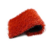 RybdaFDc Zerbino in Erba Sintetica, Tappeto in Erba Sintetica Spessa for Interni ed Esterni, Tappeto in Erba Sintetica con Fori di drenaggio(Red 2,2x7m(6.59x22.96ft))