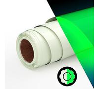 Rybme Vinile Termoadesivo per Tessuti, 10" x 6FT 3D Lumioso Termovinile per Tessuti, HTV Vinile Termoadesivo per Diy Decorazioni, Indumenti e Altri Tessuti（Lumioso Verde）