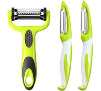 RYBTB Pelapatate, 3 Pezzi pelapatate Multifunzione 3 in 1 Speed Y e Shredder. Ideale per Pelare Patate, Carote e Verdure Varie e Frutta. Adatto per campeggi in Famiglia, Picnic e Viaggi.