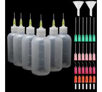Rybtd 6 Pezzi Flacone di Colla con Punta ad Ago 100ml Applicatore di Precisione，Flaconi con Ago Per Liquido, Olio per Colla, Vernice Acrilica
