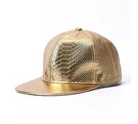 RYDLE Cappello Uomo Berretto da Baseball in Argento Dorato per Uomo Cappellino Regolabile da Donna Tinta Unita Cappello Ragazza Pu Snapback Cappelli da Baseball Primavera Estate, Style1, Taglia Un