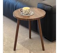 RYDZCLH Tavolino A Forma Di Fiore, Tavolini Sottili in Legno, Tavolino Rotondo in Legno, Tavolini Rotondi Per Soggiorno, Camera Da Letto, Ufficio,Round walnut
