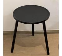 RYDZCLH Tavolino A Forma Di Fiore, Tavolini Sottili in Legno, Tavolino Rotondo in Legno, Tavolini Rotondi Per Soggiorno, Camera Da Letto, Ufficio,Black round