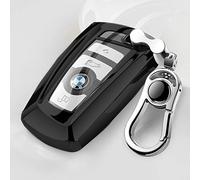 RYE - Cover per chiave auto in silicone TPU per BMW, completamente avvolta Bling Car Key Fob Case, adatta per BMW Serie 1/3/4/5/6/7 e X3/X4/M5/M6/GT3/GT5-Nero