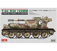 Modellino Char T34/d30 122mm Siriano Self-Propelled Obice RYE FIELD MODEL 5030