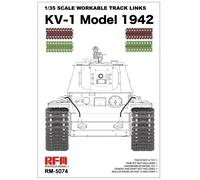 Rye Field Model RM-5077 - 1/35 Workable Track SX per KV-1 (Plastica Modello)