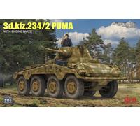 Modello Rye Field 5110 - 1:35 Sd.Kfz 234/2 PUMA Con Parti Del Motore - Nuovo