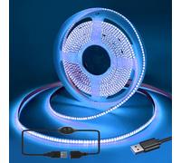 RYE USB Power 1.5 m COB LED blu striscia di luce blu, 320 LED/M, CRI80+, nastro flessibile per retroilluminazione del monitor TV, illuminazione fai da te, accessoriato con controller USB 5V2A