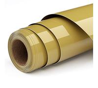 Ryebme HTV vinile termoadesivo per tessuti oro, 30,5 cm x 244 cm PU Pellicola flessibile per T-Shirt, facile da tagliare per il tessuto da stirare sul film flessibile in vinile a trasferimento termico