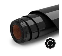 Ryebme Vinile Termoadesivo Nero, 10" x 6FT 3D per Tessuti, HTV per DIY Decorazioni, Indumenti e Altri Tessuti, Facile Da Tagliare e Sarchiare