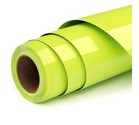 Ryebme vinile termoadesivo per tessuti, 30,5 cm x 244 cm termovinile per tessuti HTV PU Pellicola flessibile per T-Shirt, facile da tagliare flessibile in vinile a trasferimento termico (giallo)