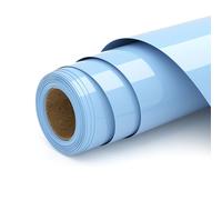 Ryebme Vinile Termoadesivo per Tessuti Azzurro, 30,5 cm x 244 cm Termovinile HTV, Vinile Termoadesivo HTV per T-Shirt, Altri Tessuti, Azzurro Flessibile in Vinile a Trasferimento Termico
