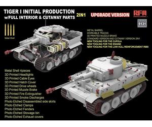 Ryefield Model RM-5131 - 1:3 5 Tiger I Init. Product. Early 1943 W/ Full