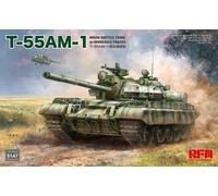 Ryefield Model RM-5147 - 1:3 5 T-55 AM-1 Main Battaglia Tank Con Worlable Tracks