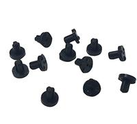 RYELDOM Kit 12 Gommini per Griglie Cucina, Piedini di Ricambio per Piano Cottura, Altezza 10 mm, Base 10 mm, Perno 5 mm