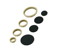 RYELDOM Kit 4 Anelli e 4 Piattini per Cucina Compatibili con Ariston e Indesit, Set Corone e Piattelli per Piano Cottura, Ricambi Bruciatori Cucina