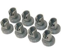 RYELDOM, Kit 8 Ruote Cesto Superiore Lavastoviglie Rex/Electrolux - Diametro 2,1 cm - Grigie - Ricambio Adattabile