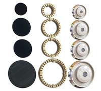 RYELDOM Kit Bruciatori per Cucina Compatibile Ariston Mod. COK702ZN - Corone Spartifiamma e Piattini Neri