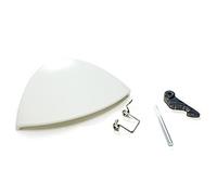 RYELDOM Maniglia Oblò Lavatrice Ariston Indesit - Ricambio Maniglietta Sportello Bianco Compatibile con Vari Modelli