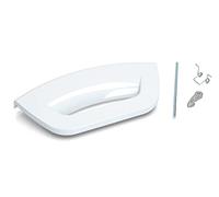 RYELDOM - Set maniglia oblò per lavatrice, compatibile con Ariston, compatibile con Indesit, compatibile con Hotpoint, bianca, ricambio porta oblò