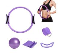 Ryfpdml Set di 5 anelli magici per pilates, per donne, 30,5 cm, set di fasce di resistenza magiche da 22 cm, piccole palline per esercizi per bambini e adulti (B)